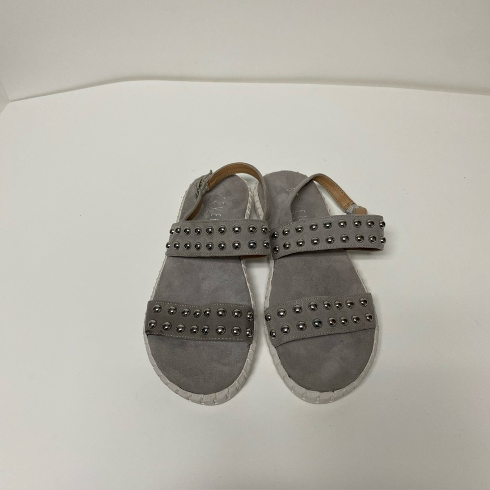 Steven by Steve Madden NC Shams Grey Suede Sandals Size 6.5